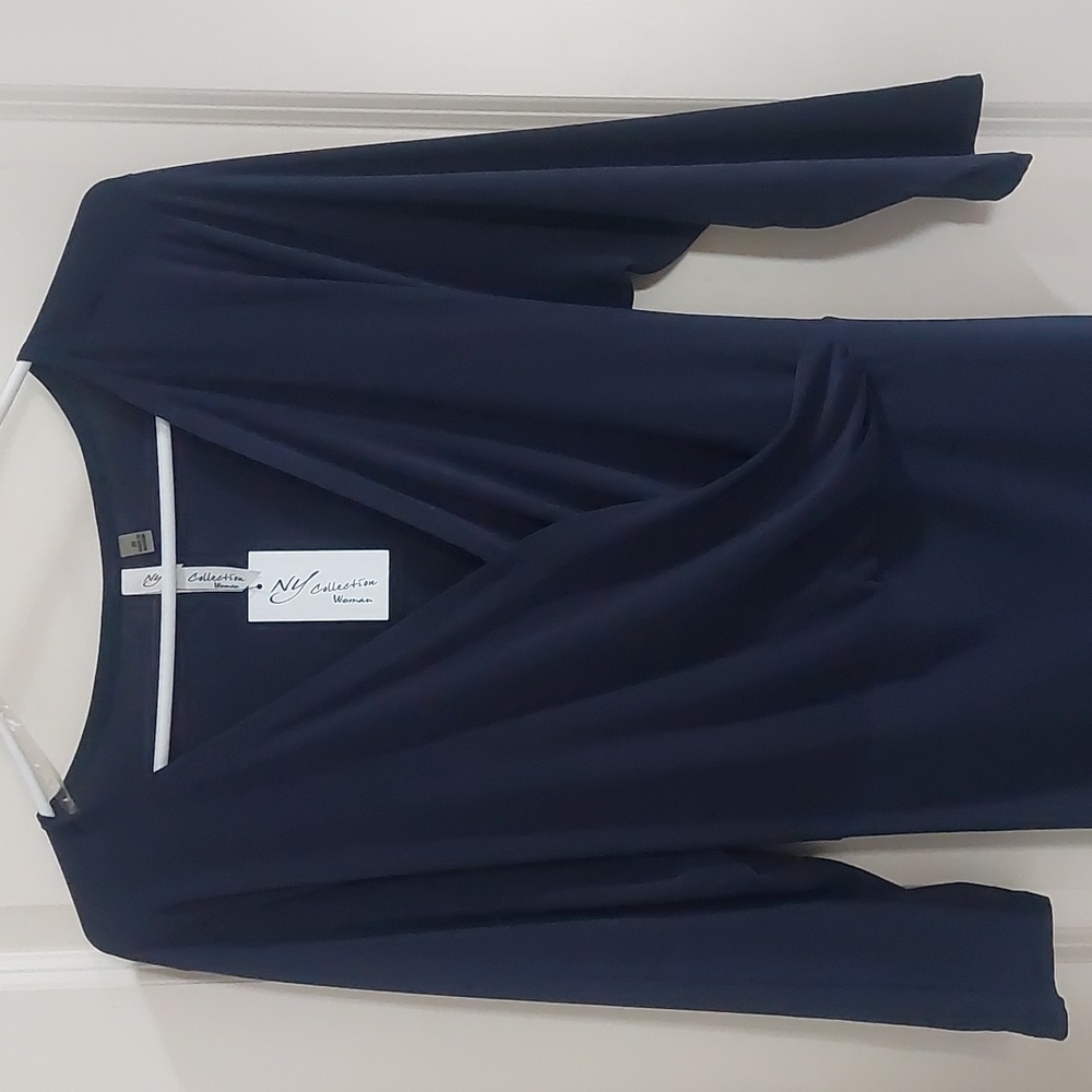 NY Collection Navy Dress - Size 2X NWT